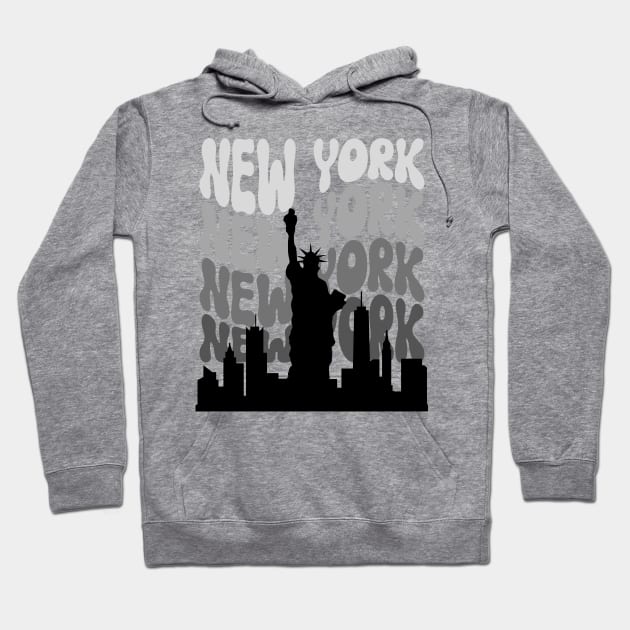 Retro New York Statue of Liberty Hoodie by jackofdreams22